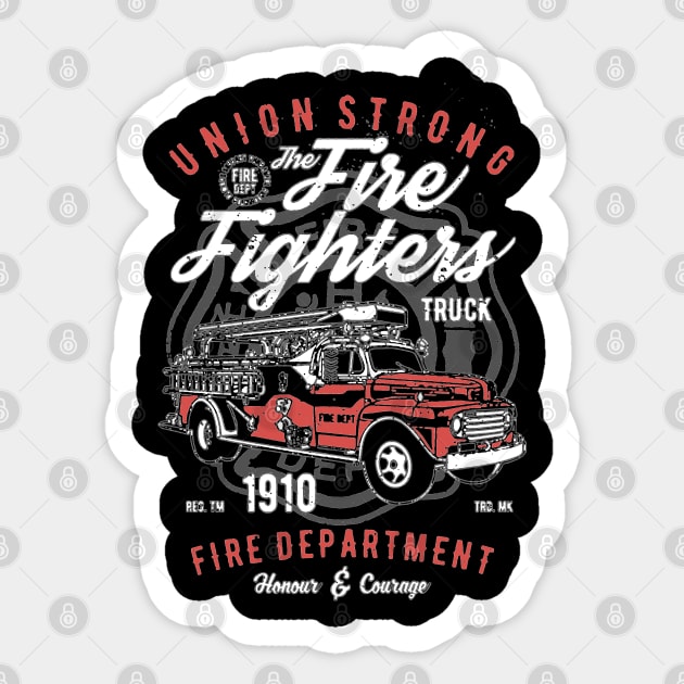 Union Strong Fire Fighter Sticker by JakeRhodes